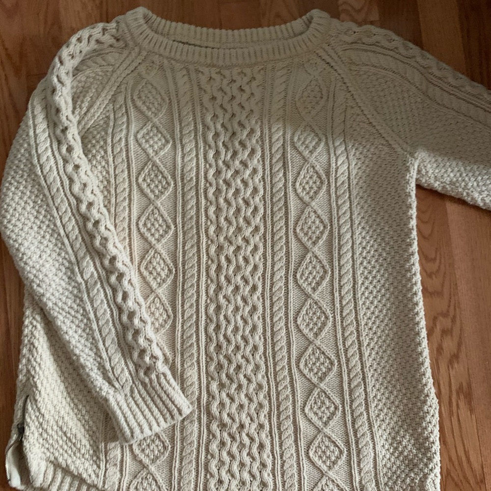 LL Bean Signature Cotton Fisherman Tunic Sweater